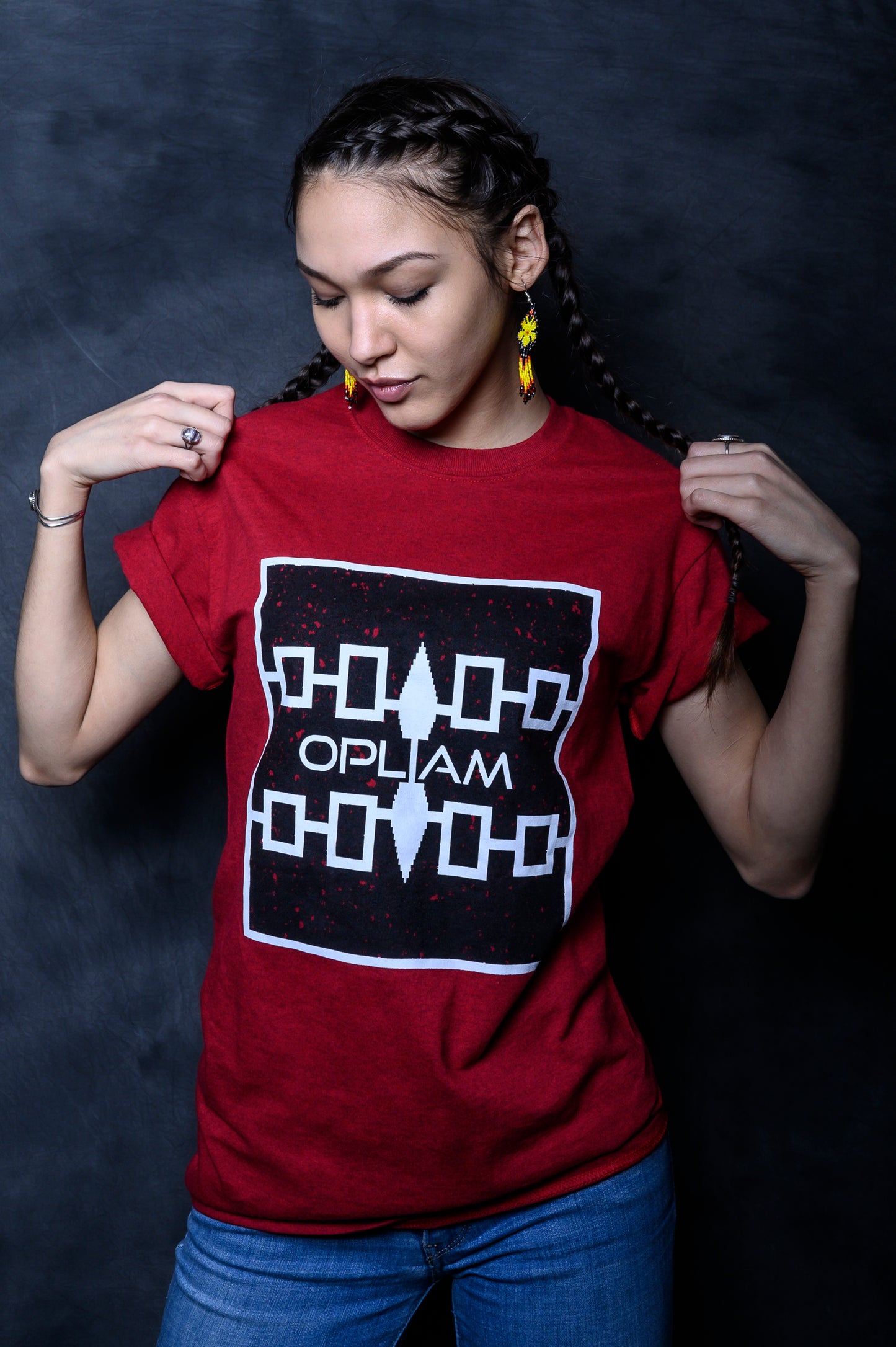 Hiawatha’s Belt T-Shirt | Cherry Red x Black x White