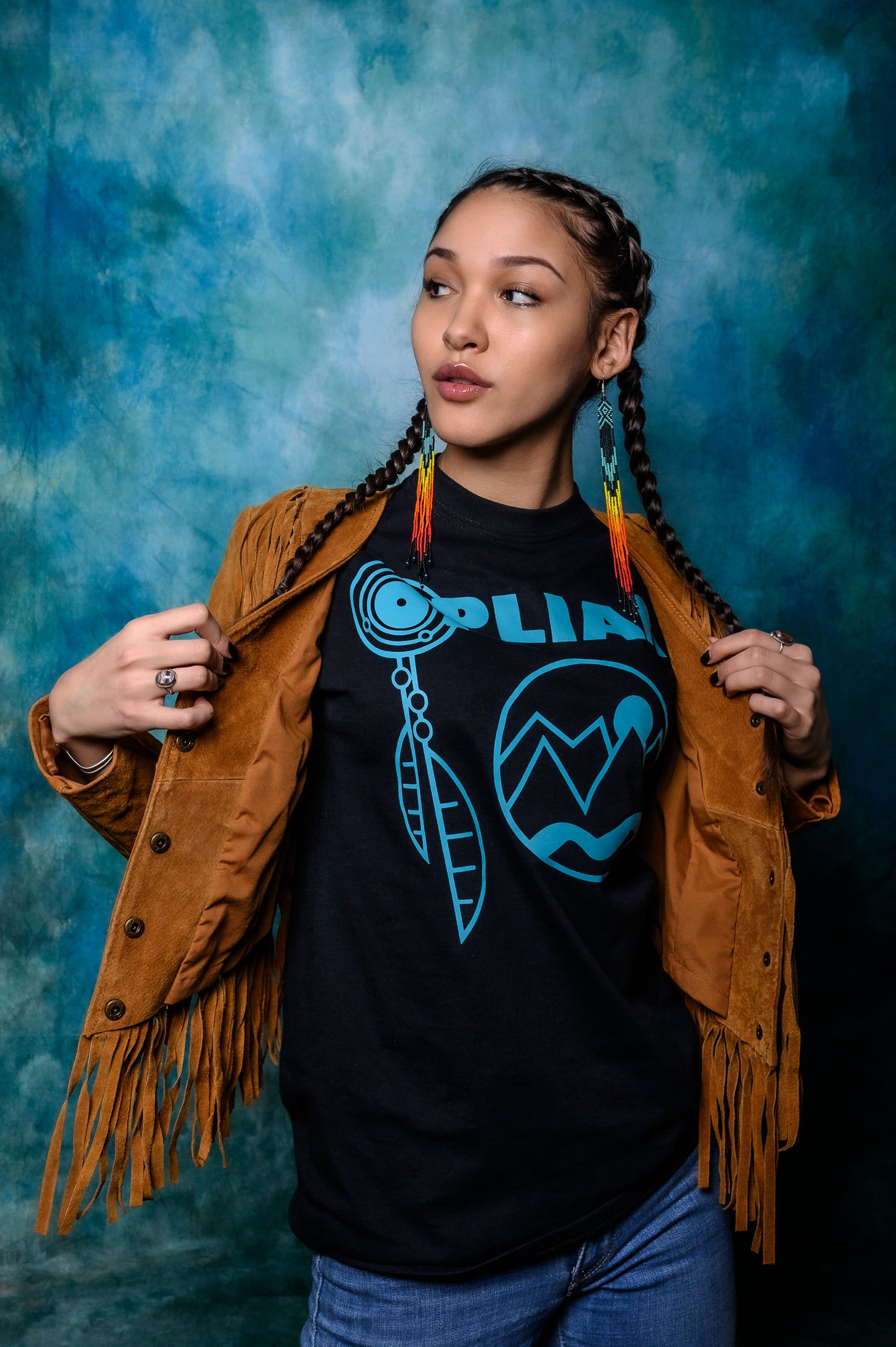 Dream Catcher T-Shirt | Turquoise x Black