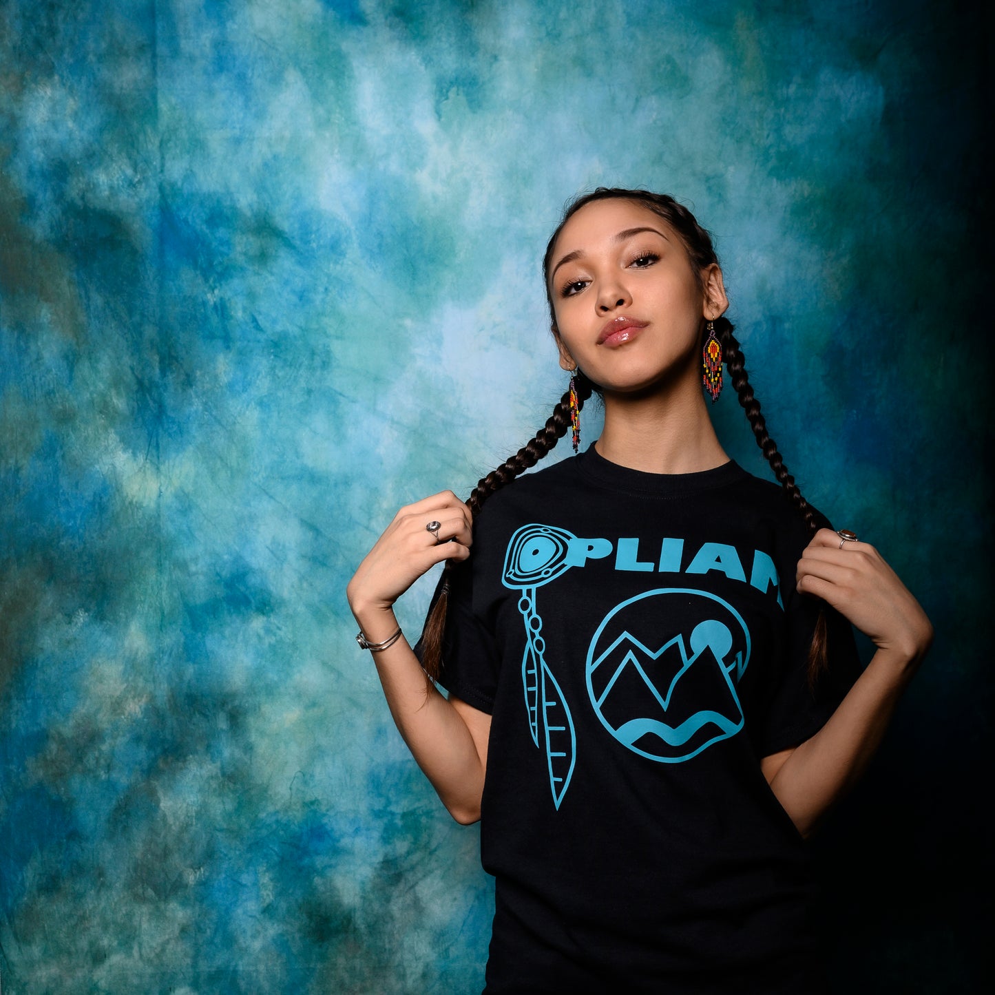 Dream Catcher T-Shirt | Turquoise x Black