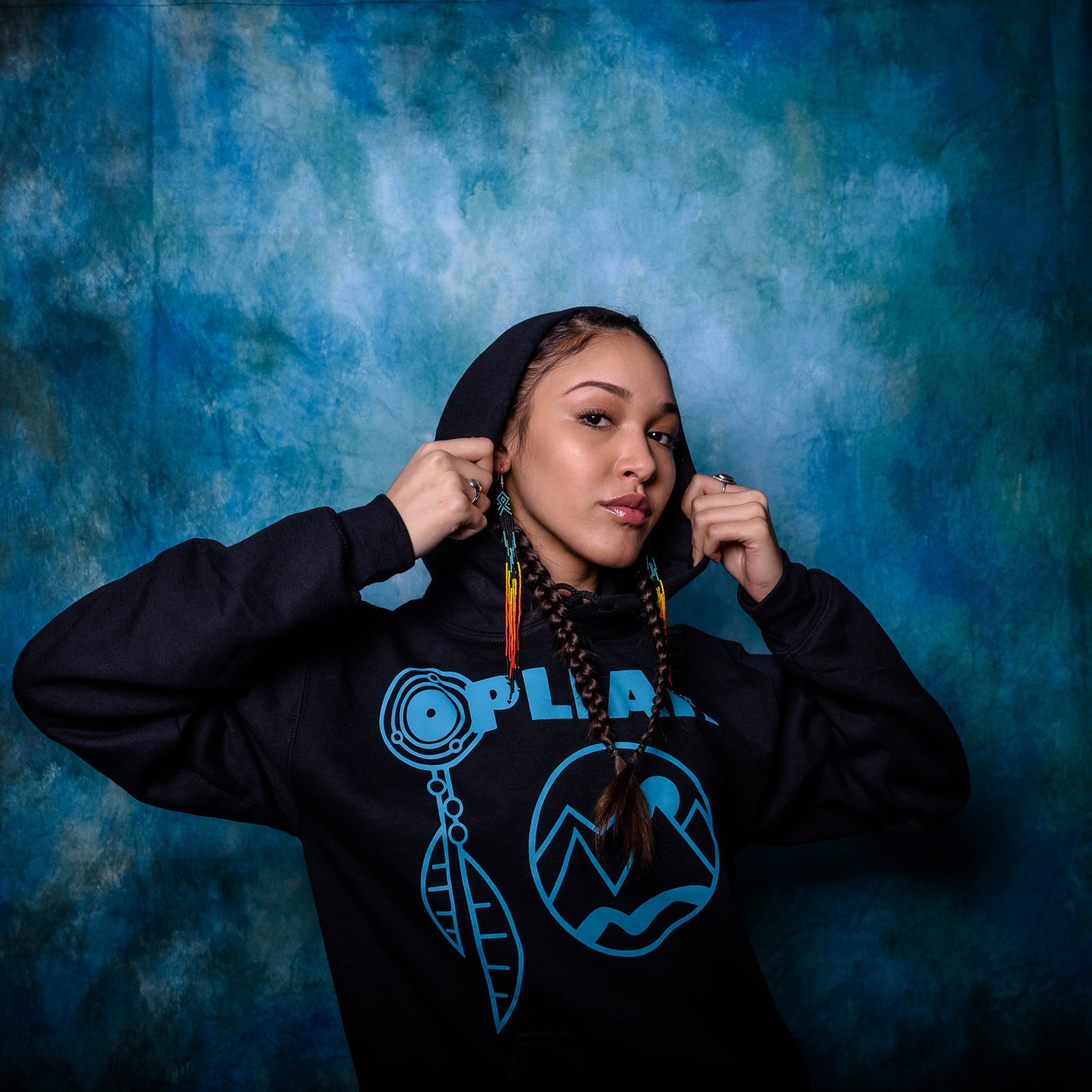Dream Catcher Hoodie | Turquoise x Black