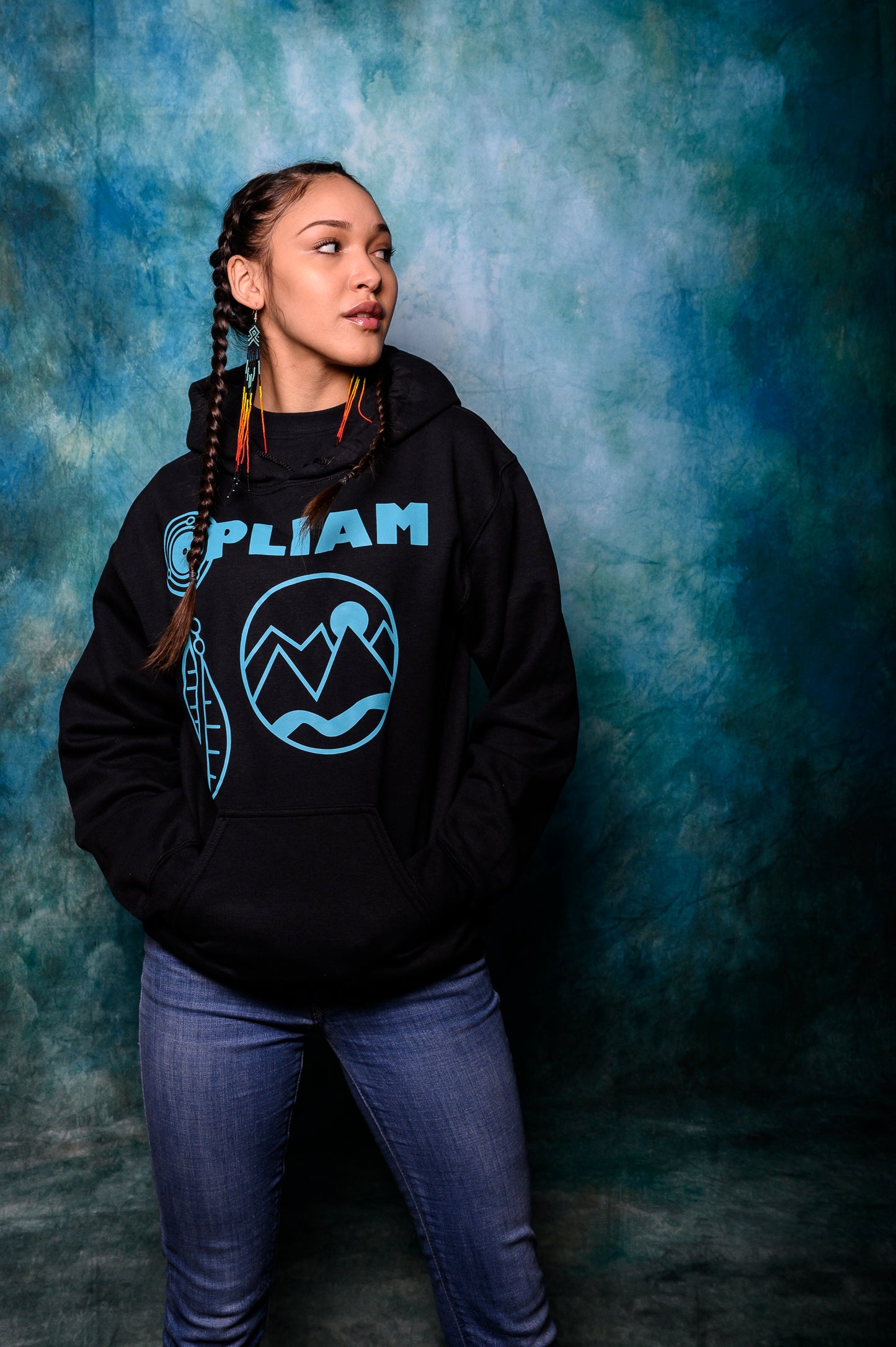 Dream Catcher Hoodie | Turquoise x Black